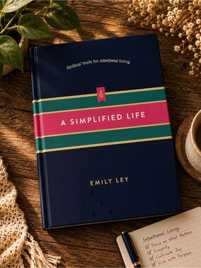 A Simplified Life Book - Navy and Pink